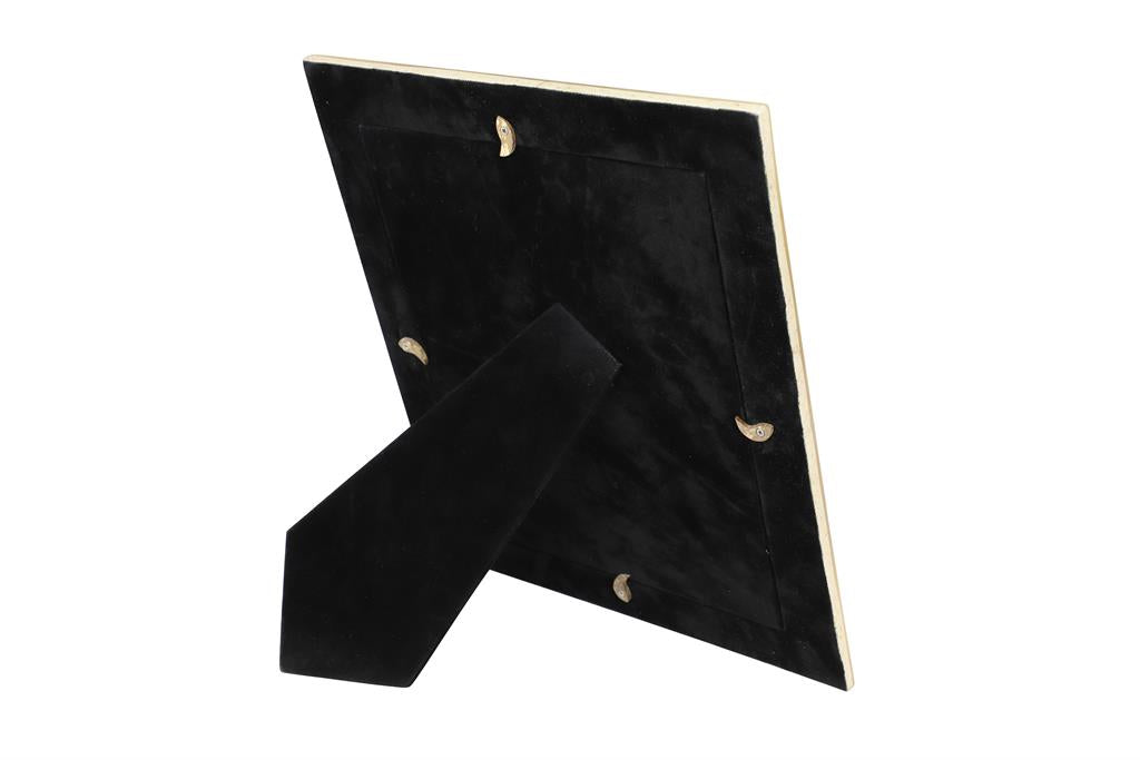 INLAID BEIGE & GOLD VERVAIN AND SENTIMENT GRASS LARGE PICTURE FRAME