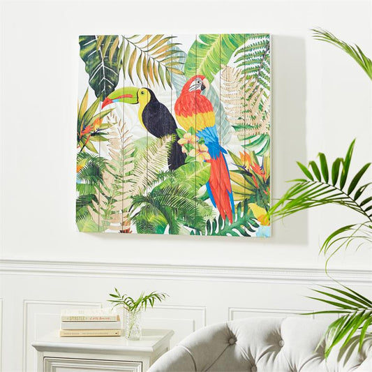 GREEN WOOD ECLECTIC TOUCAN WALL ART
