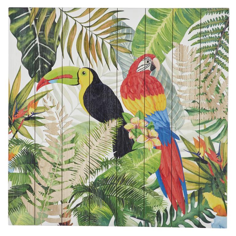 GREEN WOOD ECLECTIC TOUCAN WALL ART