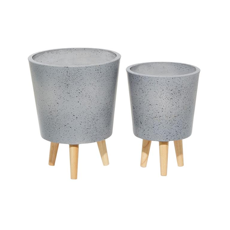 GREY MGO CONTEMPORARY PLANTER