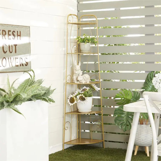 Gold Metal Glam Bakers Rack