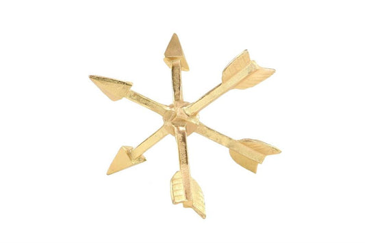 GOLD ALUMINUM GLAM GEOMETRIC SCULPTURE