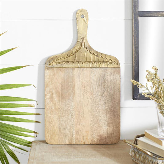 BROWN WOOD GLAM DECORATIVE CUTTING BOARD