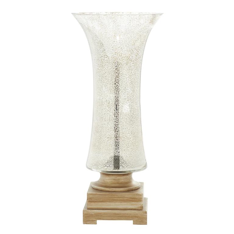GOLD GLASS ACCENT LAMP UPLIGHT,
