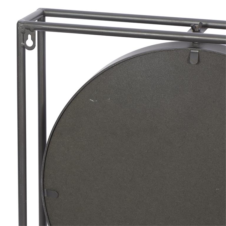 GRAY METAL MODERN WALL MIRROR