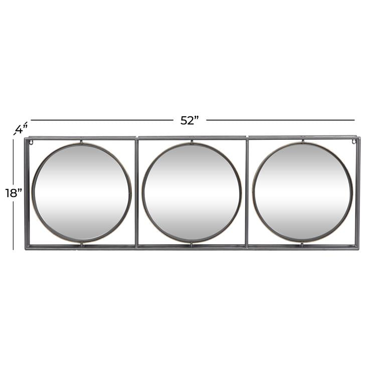 GRAY METAL MODERN WALL MIRROR