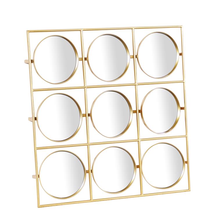 GOLD METAL MODERN WALL MIRROR