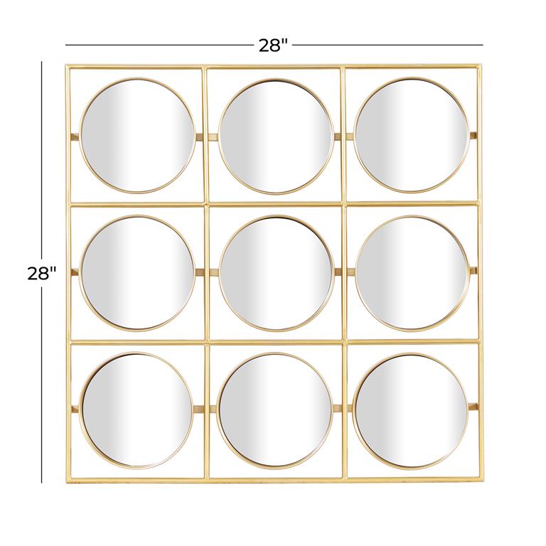 GOLD METAL MODERN WALL MIRROR