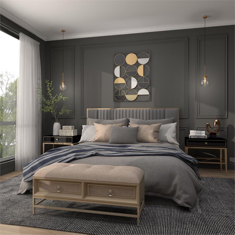 COSMOLIVING BY COSMOPOLITAN BLACK METAL GEOMETRIC HALF MOON WALL DECOR WITH GOLD DETAILING