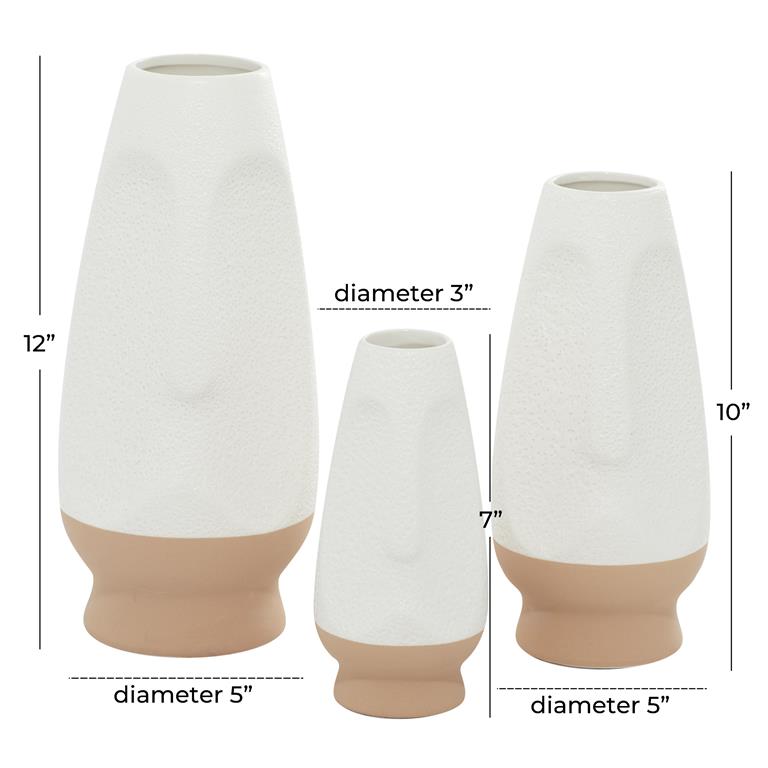 WHITE CERAMIC CONTEMPORARY VASE,