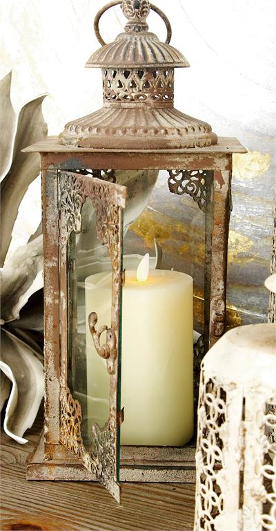 WHITE WAX FLAMELESS CANDLE WITH REMOTE CONTROL