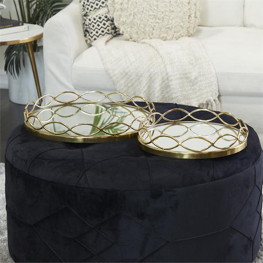 GOLD STAINLESS STEEL MIRRORED TRAY