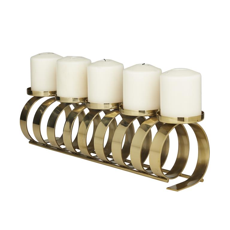 GOLD STAINLESS STEEL CANDLE HOLDER