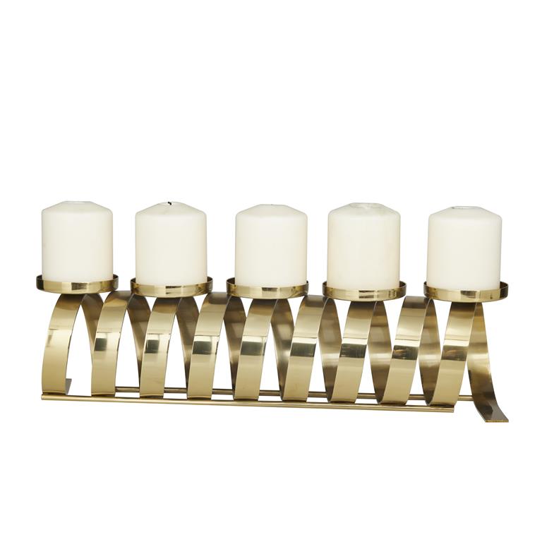 GOLD STAINLESS STEEL CANDLE HOLDER