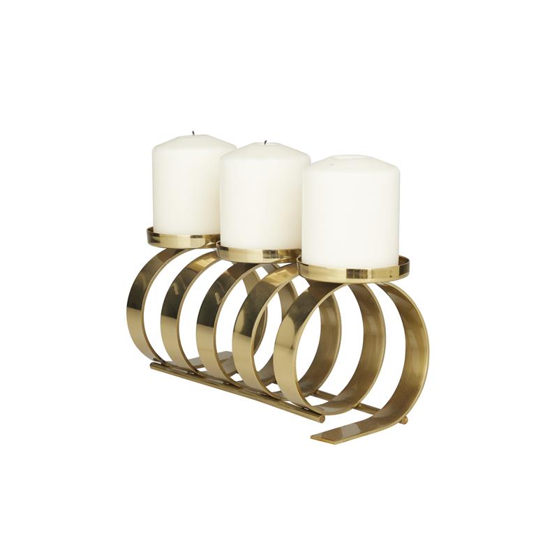 GOLD STAINLESS STEEL CANDLE HOLDER