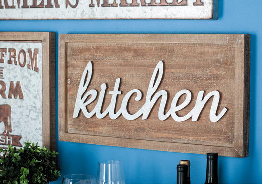 BROWN FARMHOUSE WOOD WALL DECOR