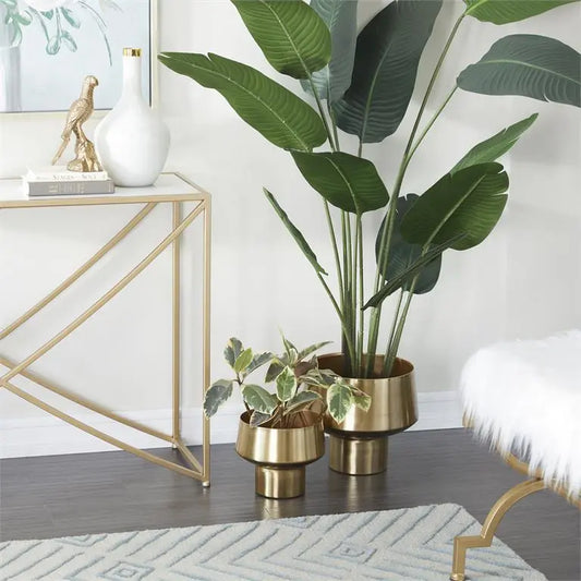 Gold Metal Glam Planter