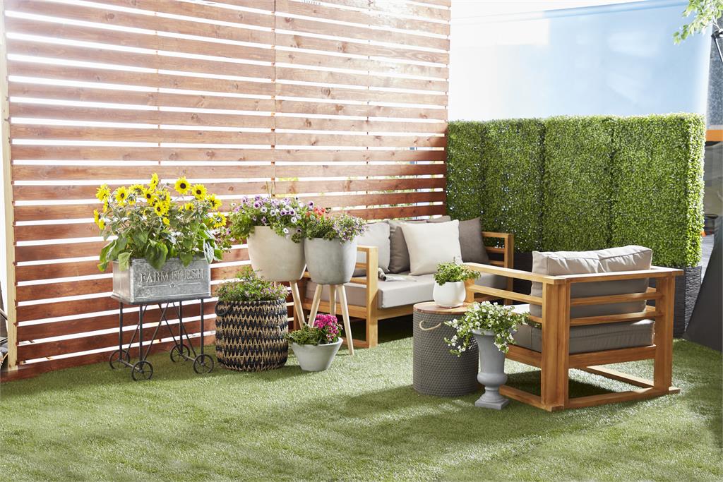 GREY FIBER CLAY CONTEMPORARY PLANTER
