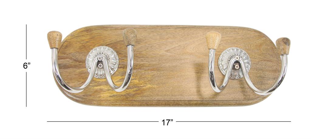 BROWN ALUMINUM TRADITIONAL WALL HOOK