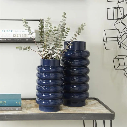 Blue Ceramic Modern Vase