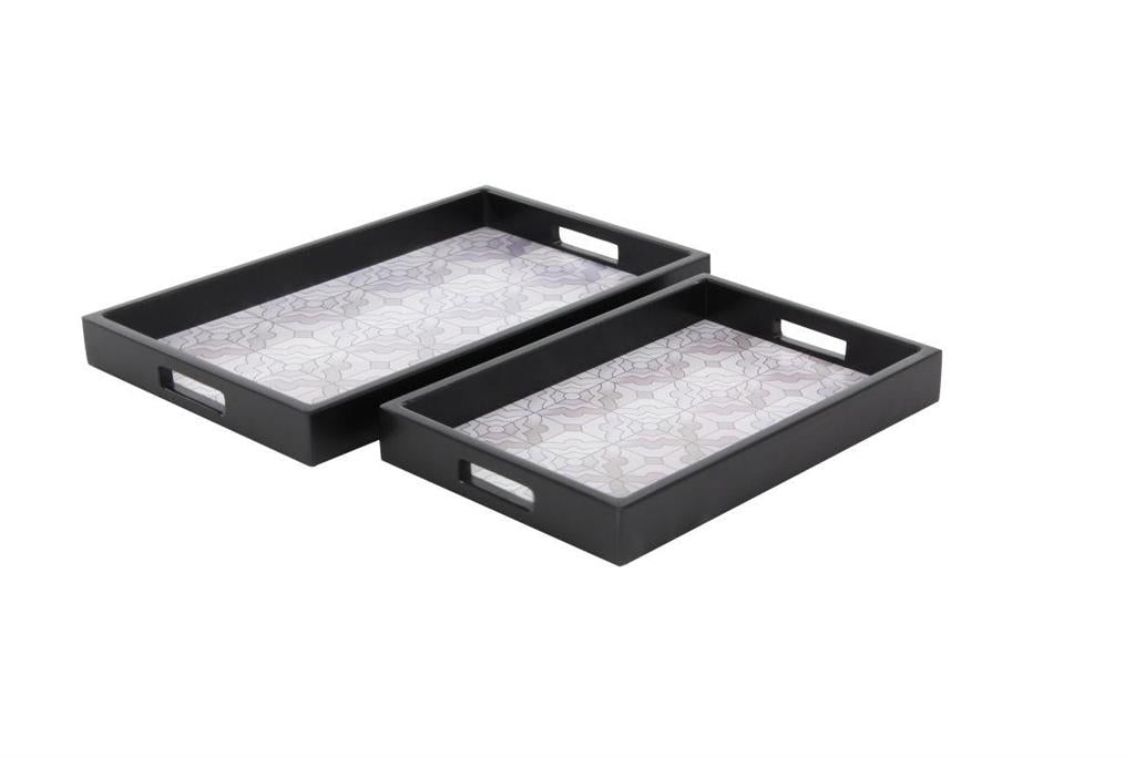 BLACK WOONDEN TRAY