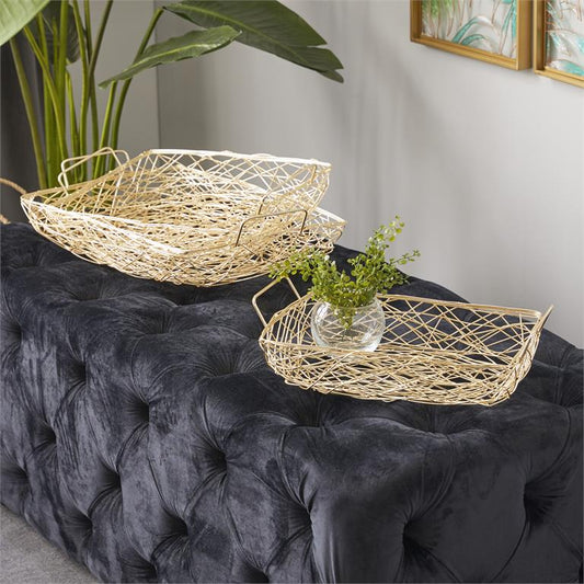 GOLD METAL WIRE TRAY