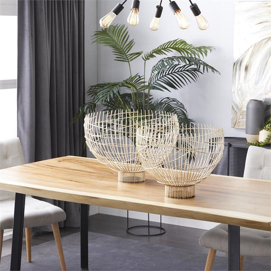 GOLD METAL CONTEMPORARY DECORATIVE BOWLS