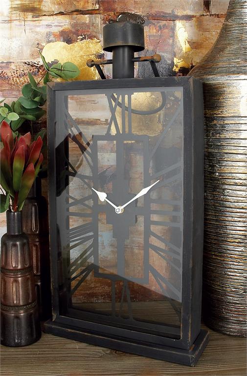 BROWN METAL CLOCK
