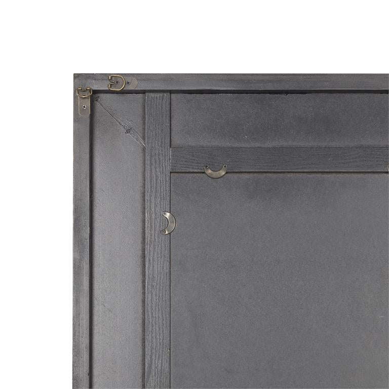 BROWN WOOD TRADITIONAL WALL MIRROR,
