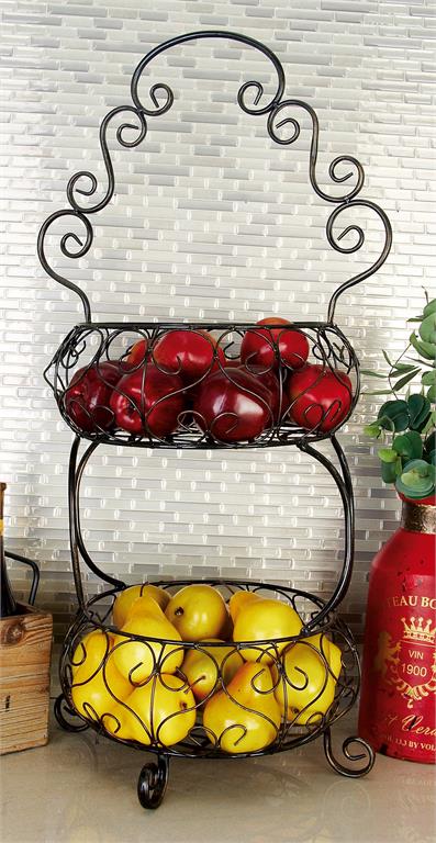 BLACK IRON FARMHOUSE 2 TIER TRAY STAND
