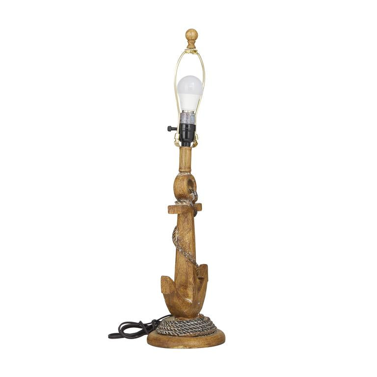 BROWN POLYSTONE TABLE LAMP