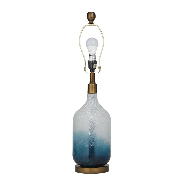 BLUE GLASS TABLE LAMP,