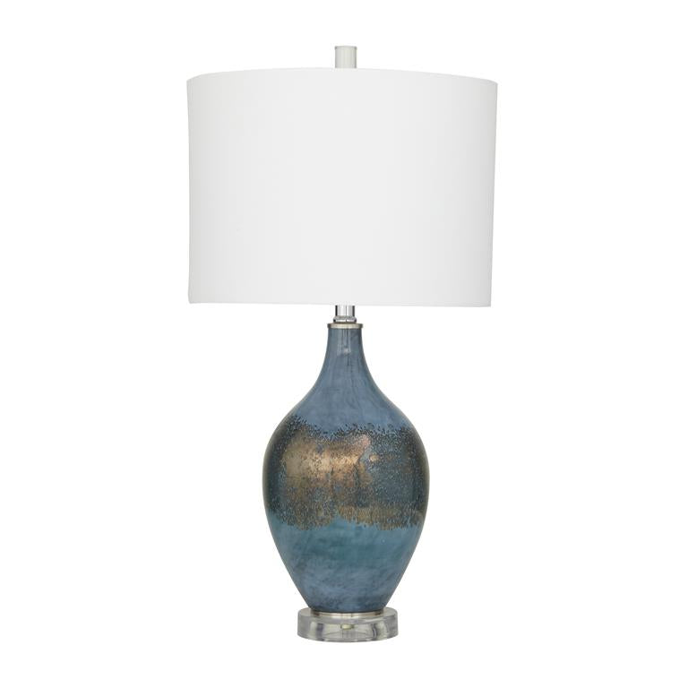 BLUE GLASS TABLE LAMP