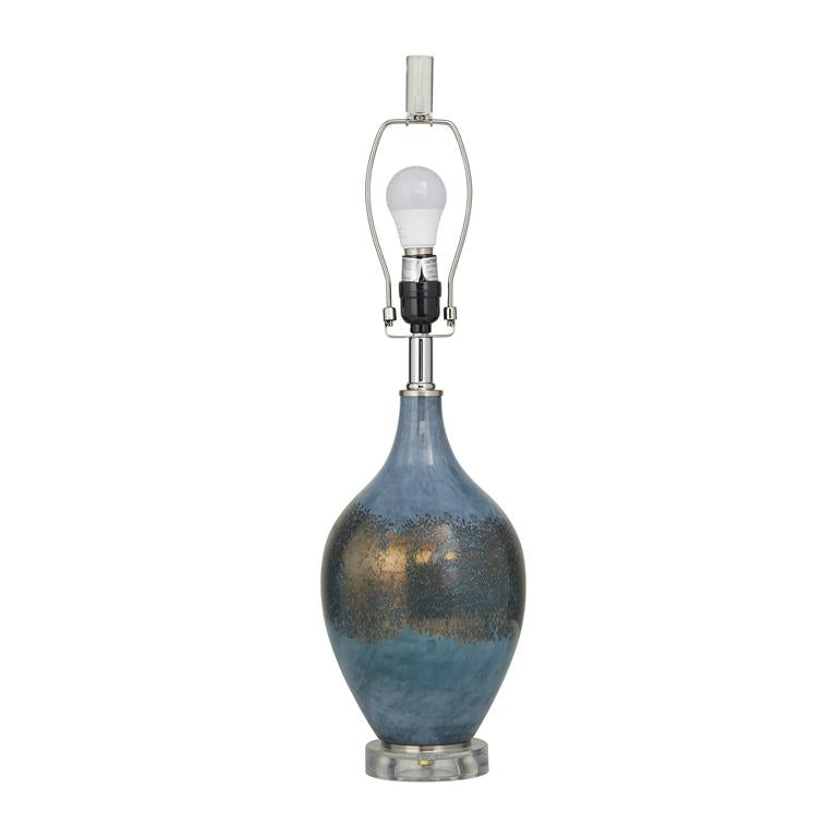 BLUE GLASS TABLE LAMP