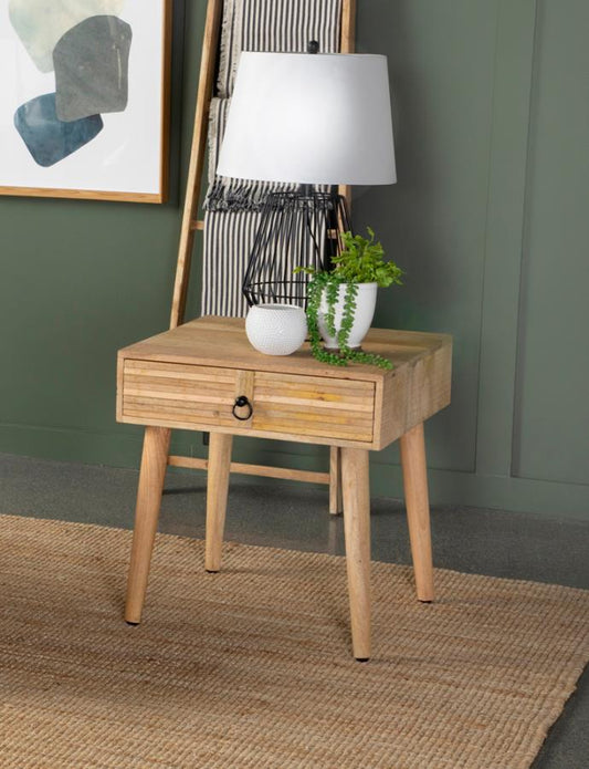 Square 1-drawer End Table Natural