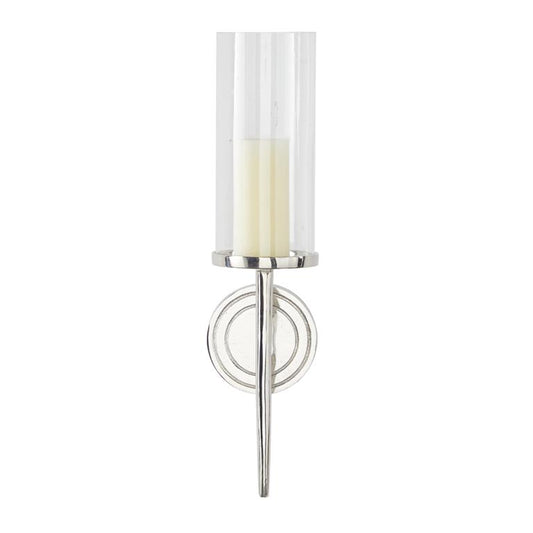 SILVER ALUMINUM WALL SCONCE
