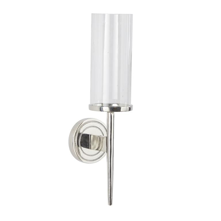 SILVER ALUMINUM WALL SCONCE