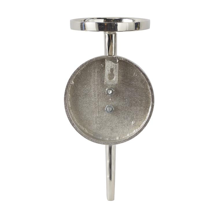 SILVER ALUMINUM WALL SCONCE