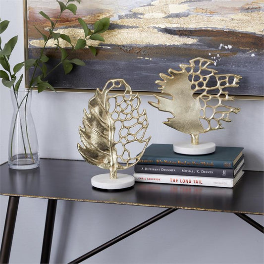 GOLD ALUMINUM LEAF SCULPTURE 1 PIECE