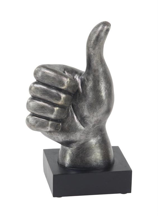 DARK GRAY POLYSTONE HANDS HANDS SCULPTURE