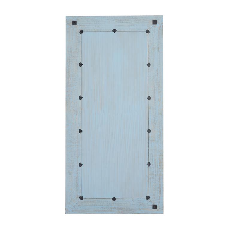 BLUE MANGO WOOD TRIBAL CARVED WALL MIRROR,