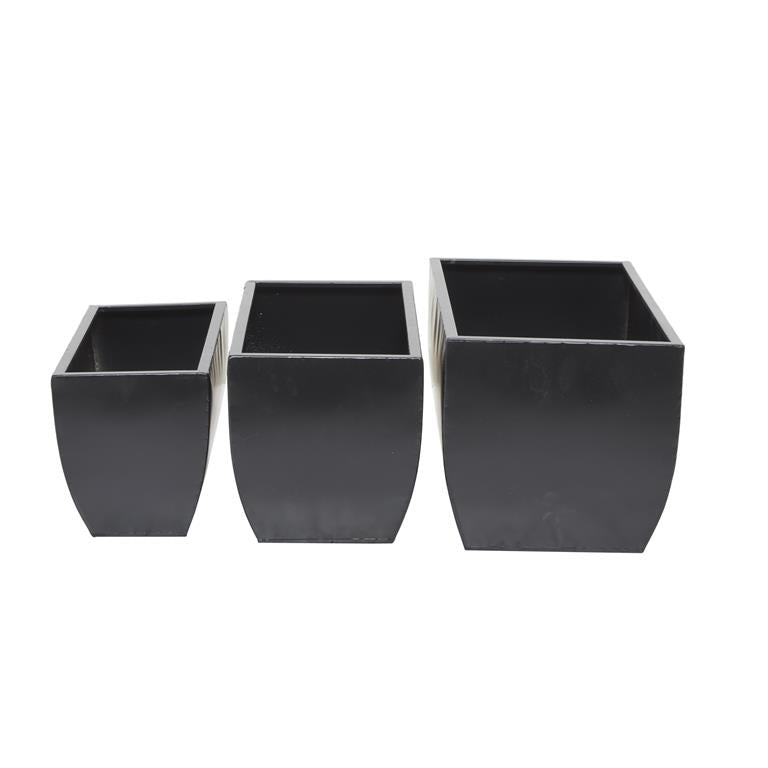 COSMOPOLITAN BLACK METAL INDOOR OUTDOOR PLANTER