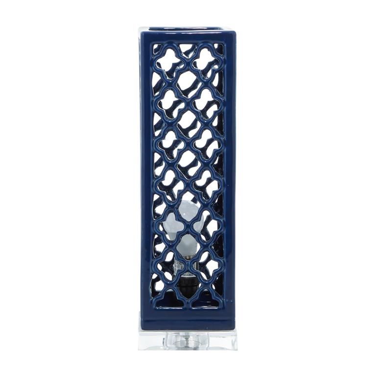 BLUE PORCELAIN ACCENT LAMP UPLIGHT