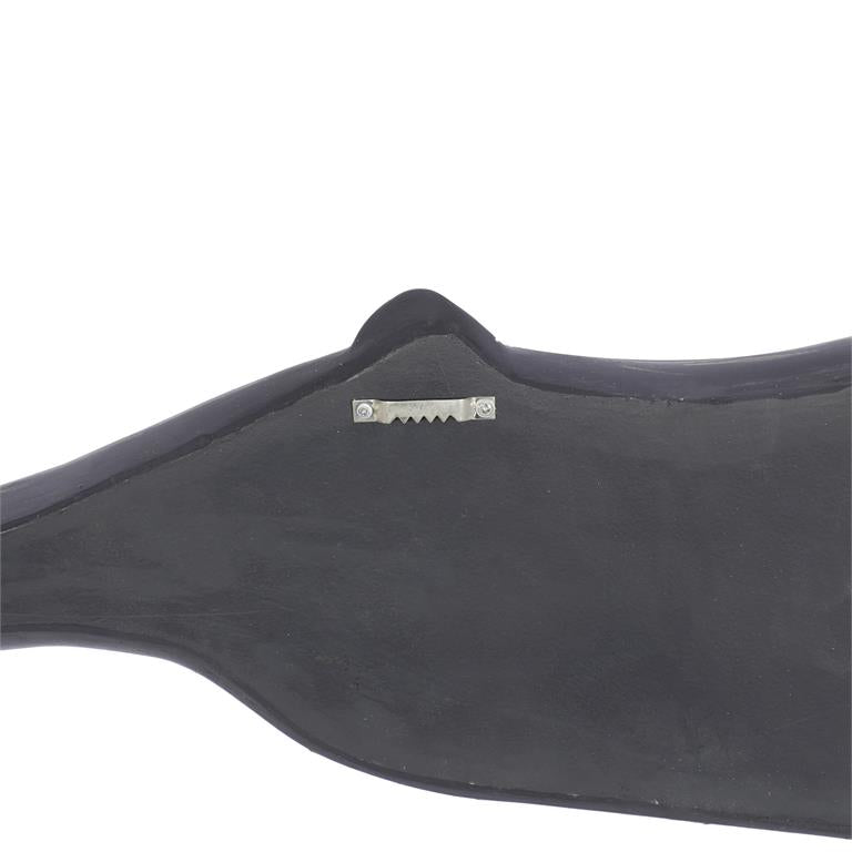 BLACK POLYSTONE WHALE WALL DECOR
