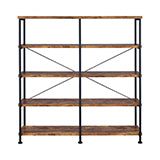 Analiese 4-Shelf Open Bookcase Antique Nutmeg