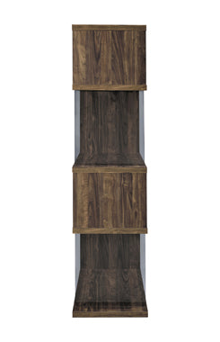 Emelle 4-Shelf Bookcase With Glass Panels