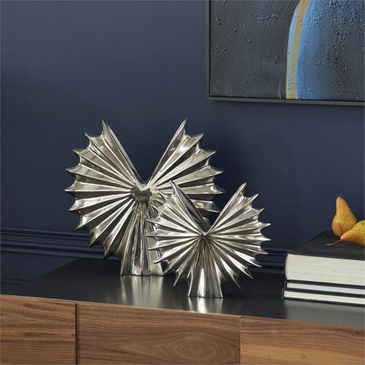 SILVER ALUMINUM MODERN VASE