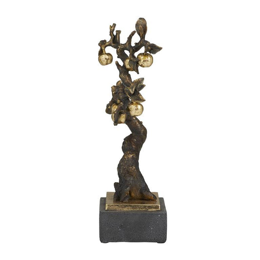 BRONZE POLYSTONE ECLECTIC TREE SCULPTURE