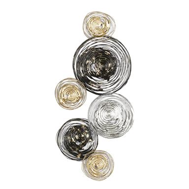 Gold Metal Contemporary Abstract Wall Decor