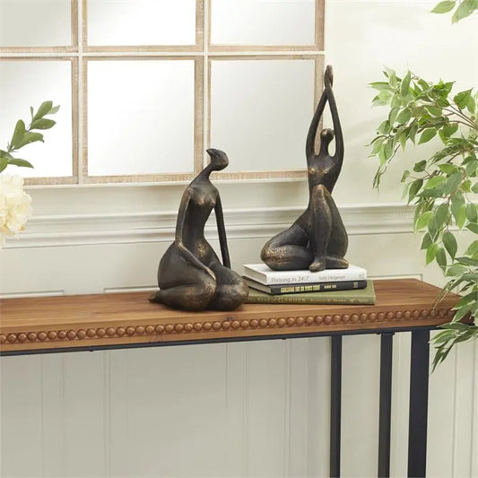 Bronze Resin Traditional Yoga Sculpture